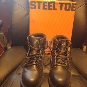 Steel toe work boots